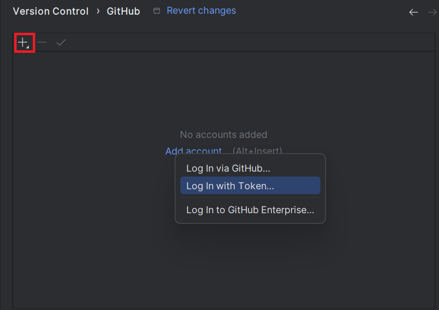 Settings menu highlighting GitHub